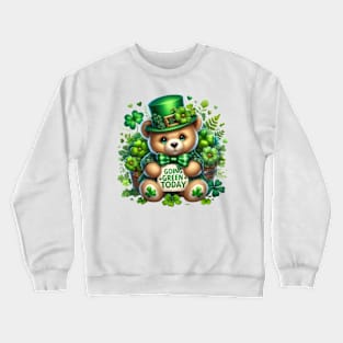 St Patricks Day Teddy Bear Crewneck Sweatshirt